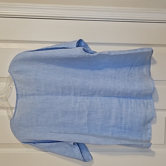 JJill linen blue top - Picture 3 of 3